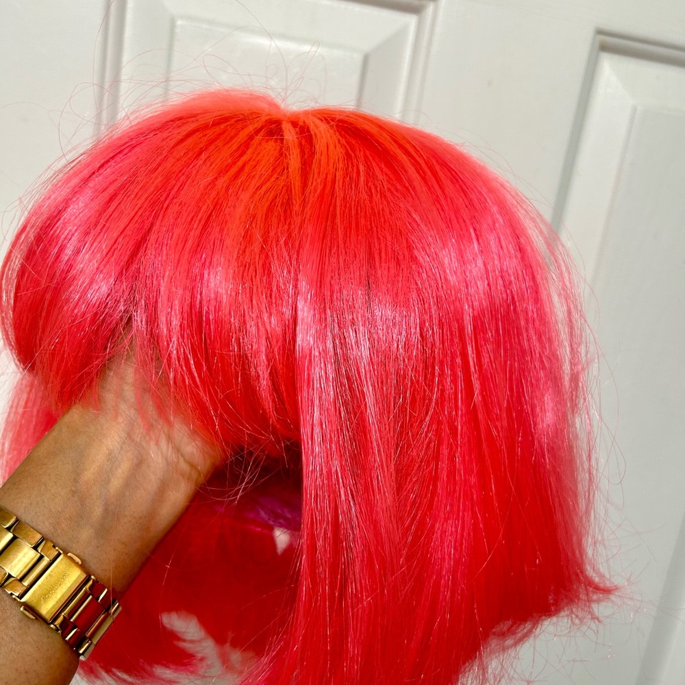 Vibrant Halloween Pink Wig